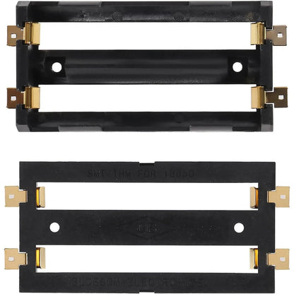 6PCS 18650 Battery Holder - 2-Slot Li-Ion Battery Clip Case with Copper Contacts Storage Box