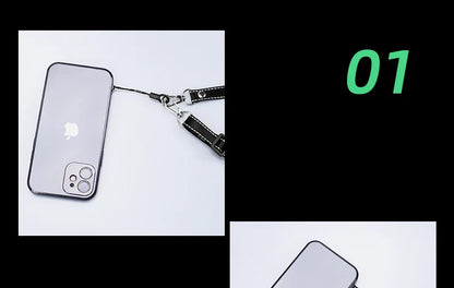 Simplicity Crossbody Cell Phone Lanyard – Adjustable Neck Strap with Universal Clip Gasket, Anti-Lost Mobile Phone Lanyard