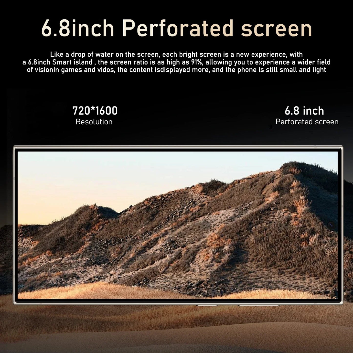 FUFFI-S25 Pro Android Smartphone – 6.8” Display, 12GB RAM, 512GB ROM, Dual SIM, 24+48MP Cameras, 6000mAh Battery