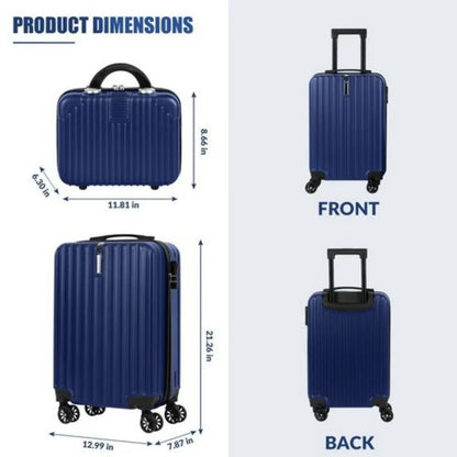 2-Piece Hardshell Luggage Set 20” + 14” – Lightweight Expandable Spinner Suitcases with 360° Wheels & TSA Lock