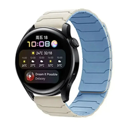 22mm Magnetic Silicone Watch Strap – Replacement Sport Wristband for OnePlus Watch 3/2R/2 & OPPO Watch X/X2/4 Pro 46mm Band
