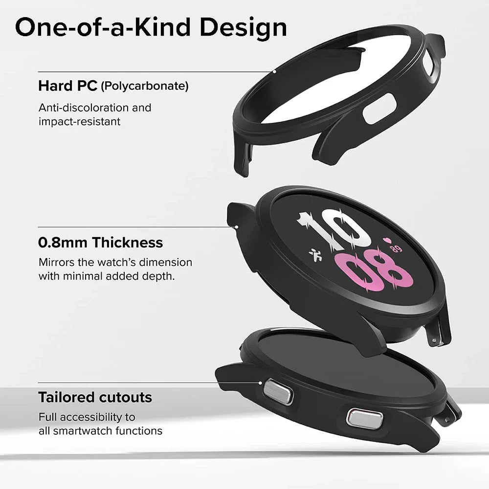 Samsung Galaxy Watch 7 Protective Case Cover – Shockproof Bumper Shell for 40mm/44mm Smartwatch Accessories Protector