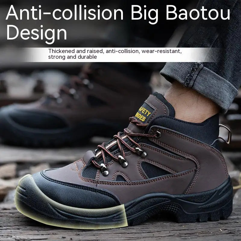 Lightweight Men's Safety Boots – Steel Toe, Anti-Puncture, Non-Slip Work Sneakers, Indestructible Work Shoes