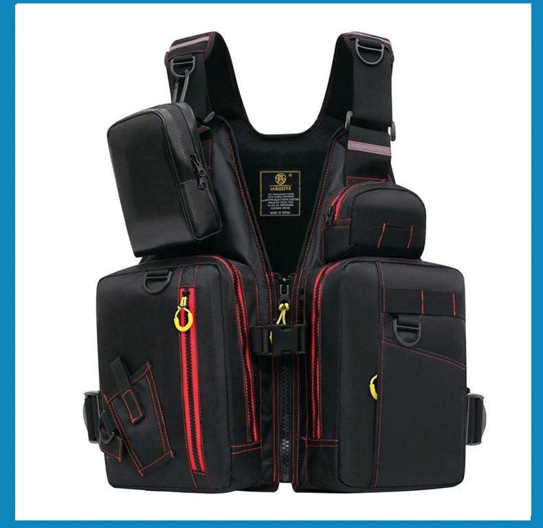 Multi-Functional Life Jacket Vest for Outdoor Fishing – Safety Vest with Storage Pockets & Buoyant Materials