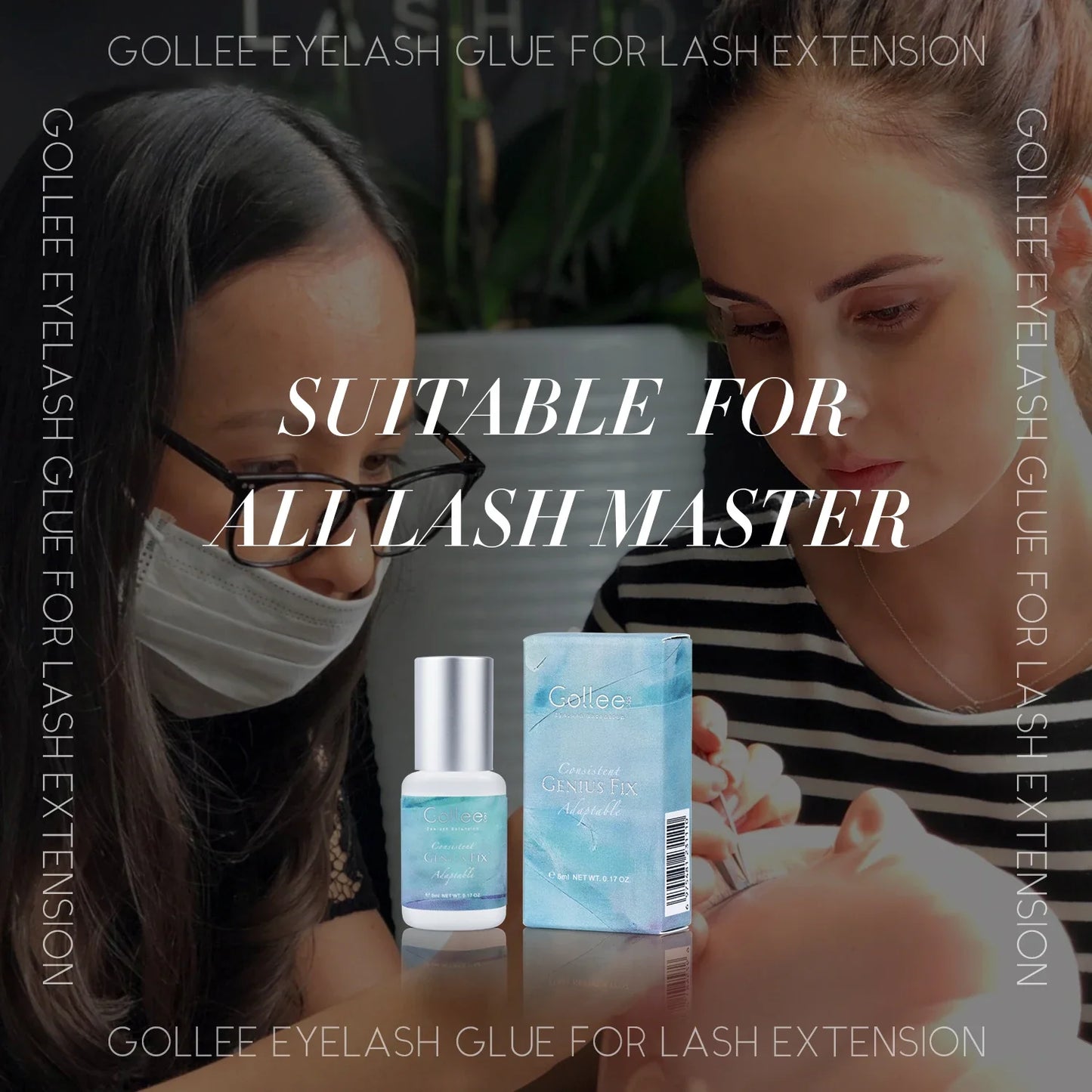 New Gollee 0.5s Quick-Dry Waterproof Eyelash Extension Glue – 6-8 Weeks Long-Lasting Adhesive
