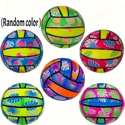 Inflatable Beach Volleyballs – 1/2/4PCS Tropical Leaf PVC Pool Toy for Summer Outdoor Sports