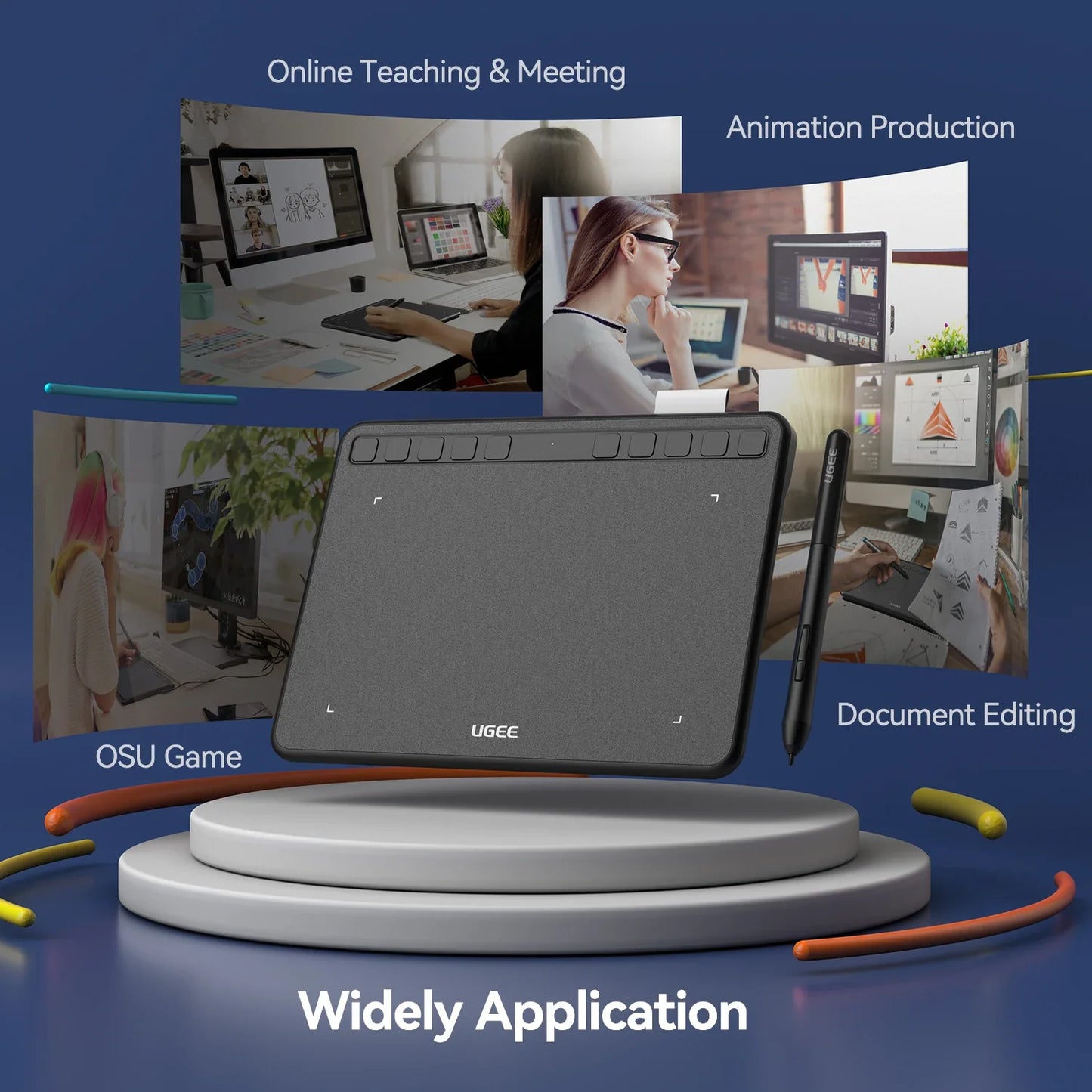 UGEE S640 6-Inch Graphic Drawing Tablet – Digital Pen Pad with 8192 Stylus for Windows, Mac, Android, Laptop