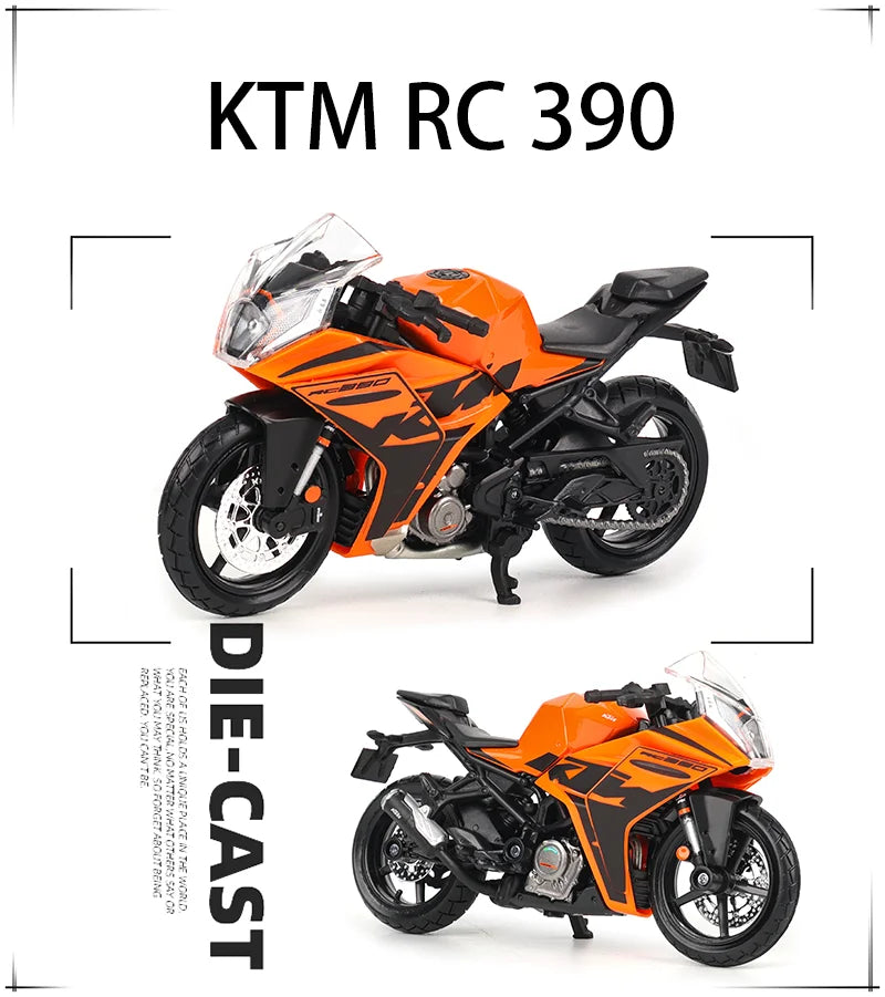 Maisto 1:18 Alloy Motorcycle Model – Yamaha MT-07/MT-10, Ducati, Kawasaki, KTM, Suzuki, BMW