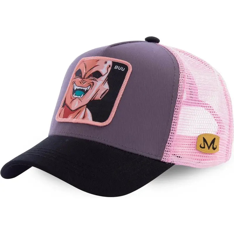 Dragon Ball Son Goku Cap - Embroidered Hip Hop Trucker Mesh Hat Adjustable Summer Travel Sun Visor for Men