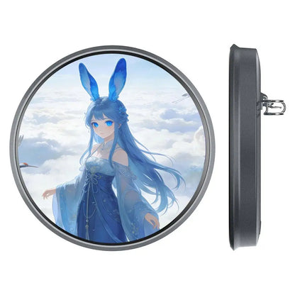 Dynamic Electronic Anime Badge - Touch-Control Digital Display for Photos, GIFs & Videos