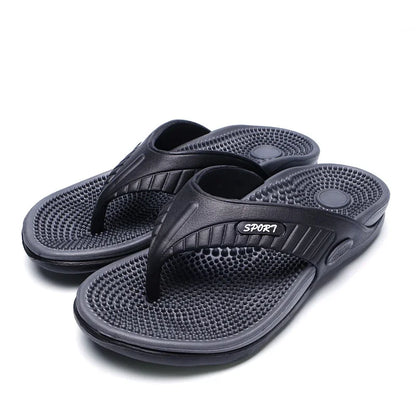 YRZL Summer Men’s Flip Flops - 2024 Soft Bottom Non-Slip Beach Sandals, Comfortable Outdoor Slide Slippers