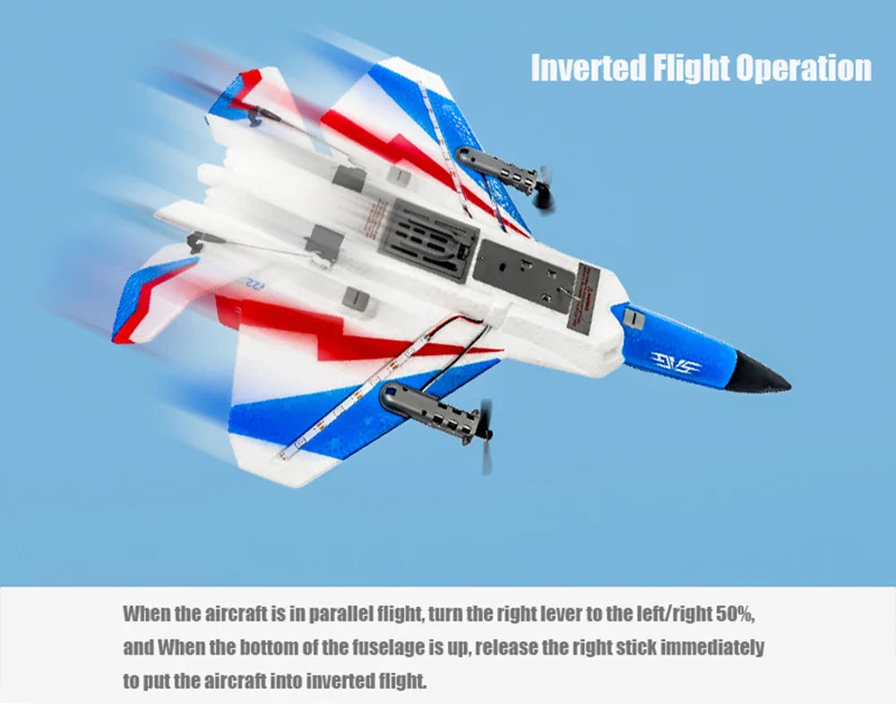 RC F22 Stunt Plane — 2.4G Remote Control 3D Glider Airplane EPP Foam Toy for Kids