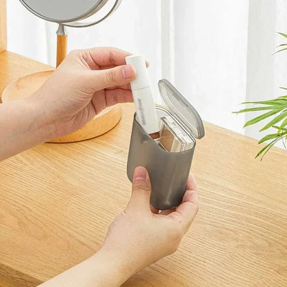 Desktop Data Cable Storage Box with Dustproof Cover - Transparent Container for Mobile Phone Chargers, Cable Wire Organization in Office or Home