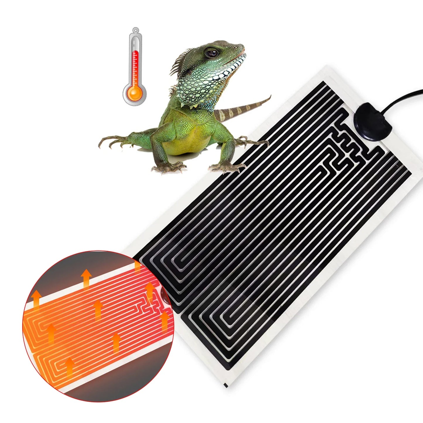 Adjustable 5-45W Reptile & Plant Heat Mat – Pet Heating Pad with Temperature Control