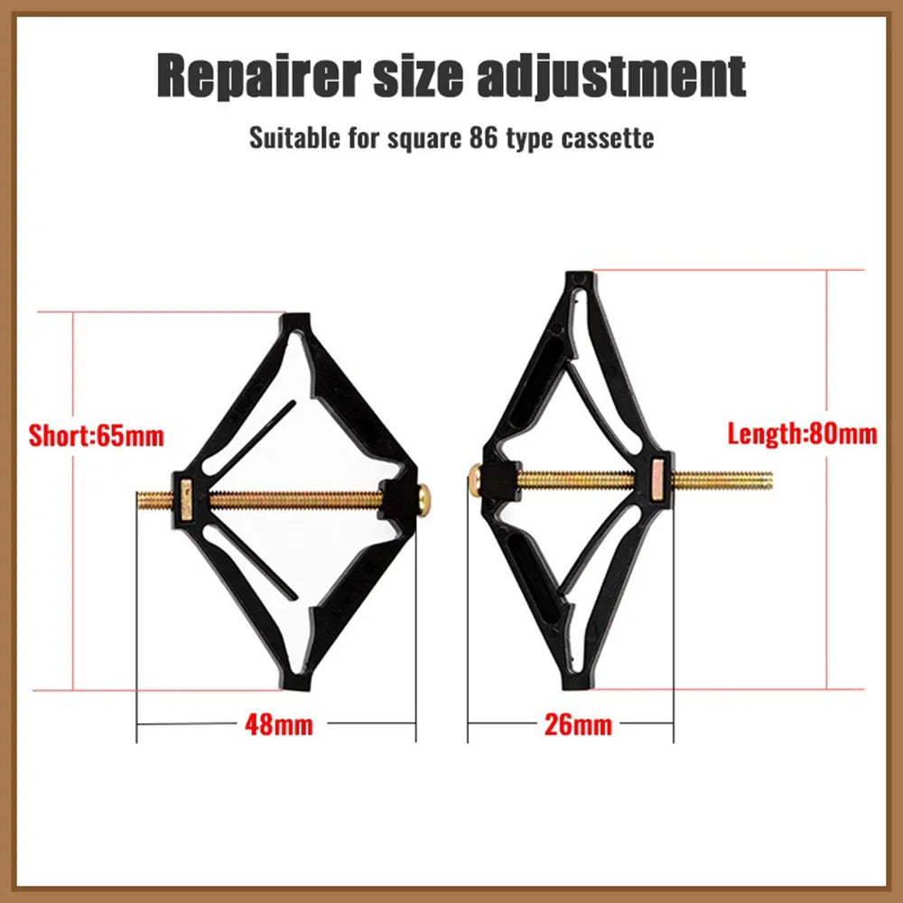 STONEGO 86mm Wall Mount Switch Box Repair Tool — Switch Cassette Repairer with Support Rod Electrician Accessory
