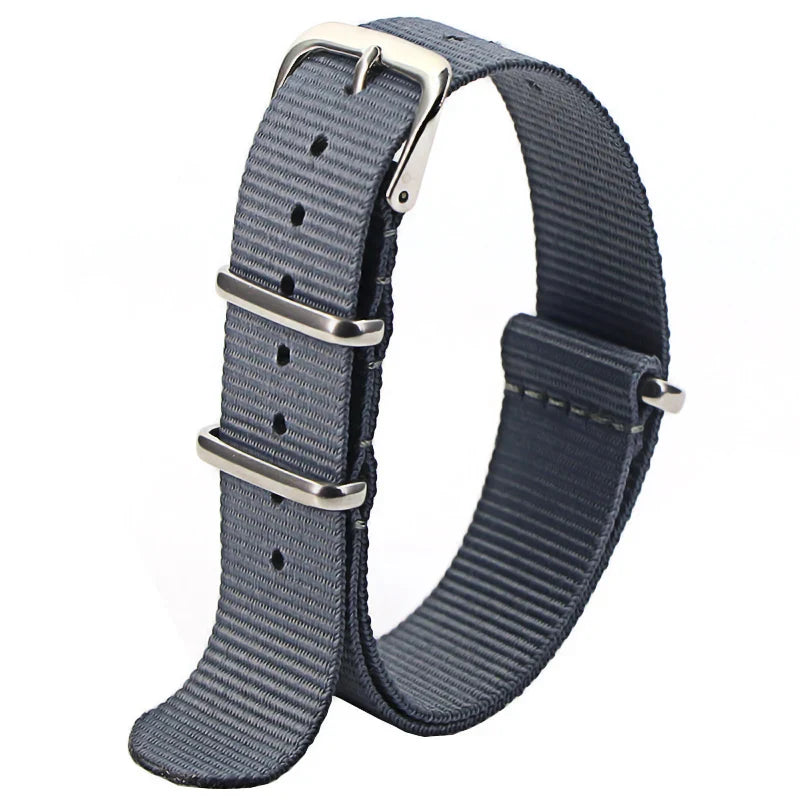 Nylon Watch Strap 16mm 18mm 20mm 22mm — Waterproof Army Sport Watch Band Replacement Belt