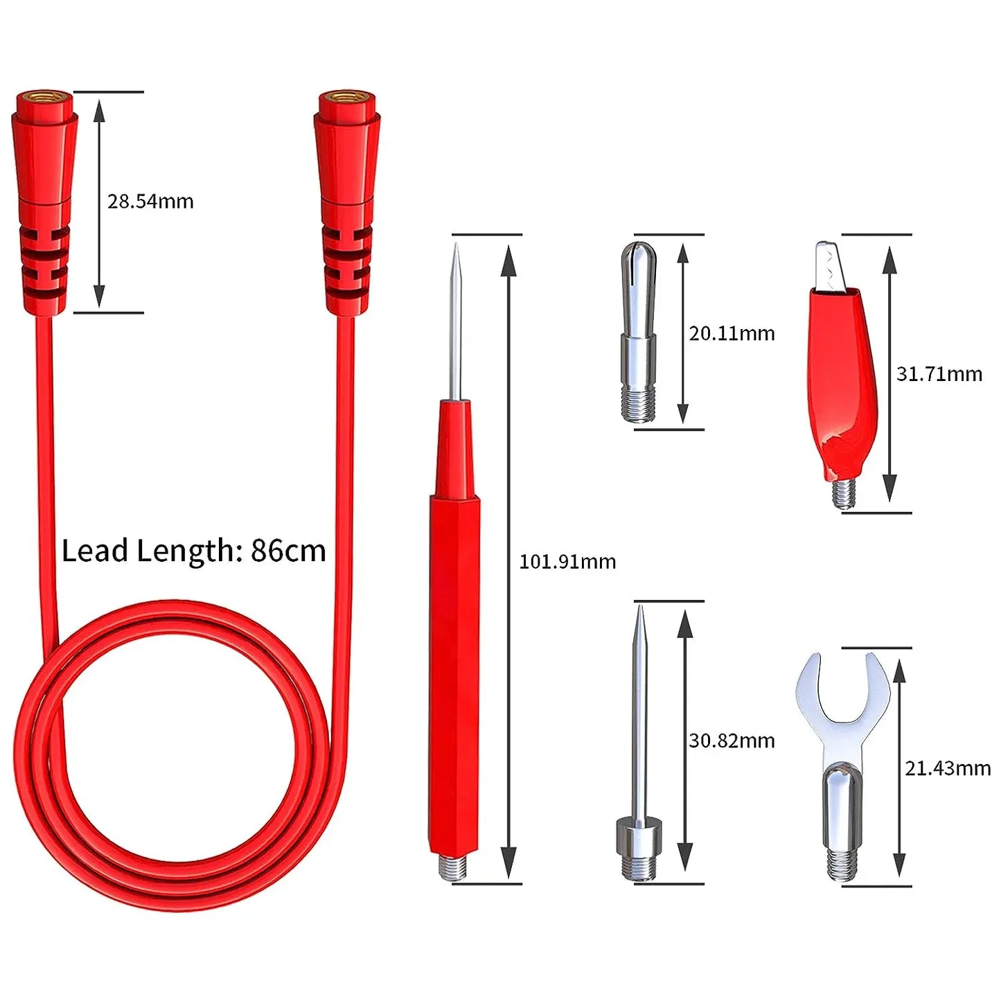 16PCS Multimeter Test Leads Kit - Replacement Test Wire Set with Alligator Clips, Banana Plugs Test Probes, for Multimeter