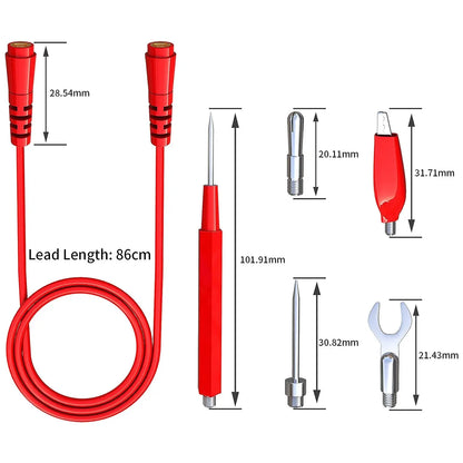 16PCS Multimeter Test Leads Kit - Replacement Test Wire Set with Alligator Clips, Banana Plugs Test Probes, for Multimeter
