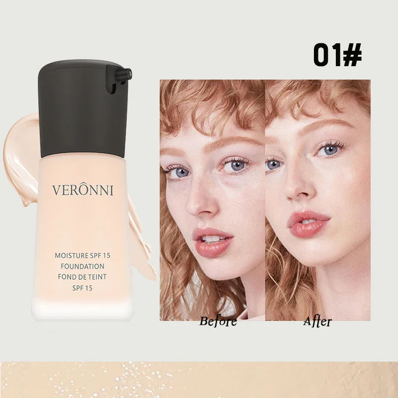 Matte Liquid Foundation – Full Coverage BB Cream with Oil Control, Waterproof & Long-Lasting Natural Face Base
