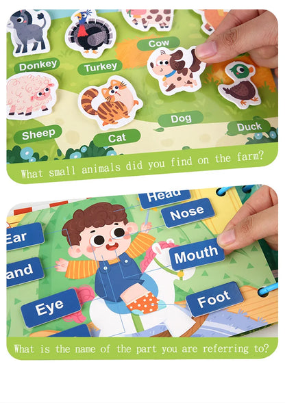 Montessori Baby Busy Book – My First Quiet Book, Early Learning Toy & Matching Game for Toddlers (2-3 Years)