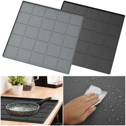 Mini Fridge & Appliance Silicone Mat 60x60cm – Non-Slip Drip Pan with Raised Edges for Floor Protection