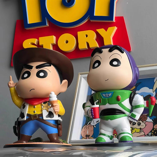 Crayon Shin-chan Woody & Buzz Lightyear Handmade Doll – GK Model Decoration Toy Birthday Gift