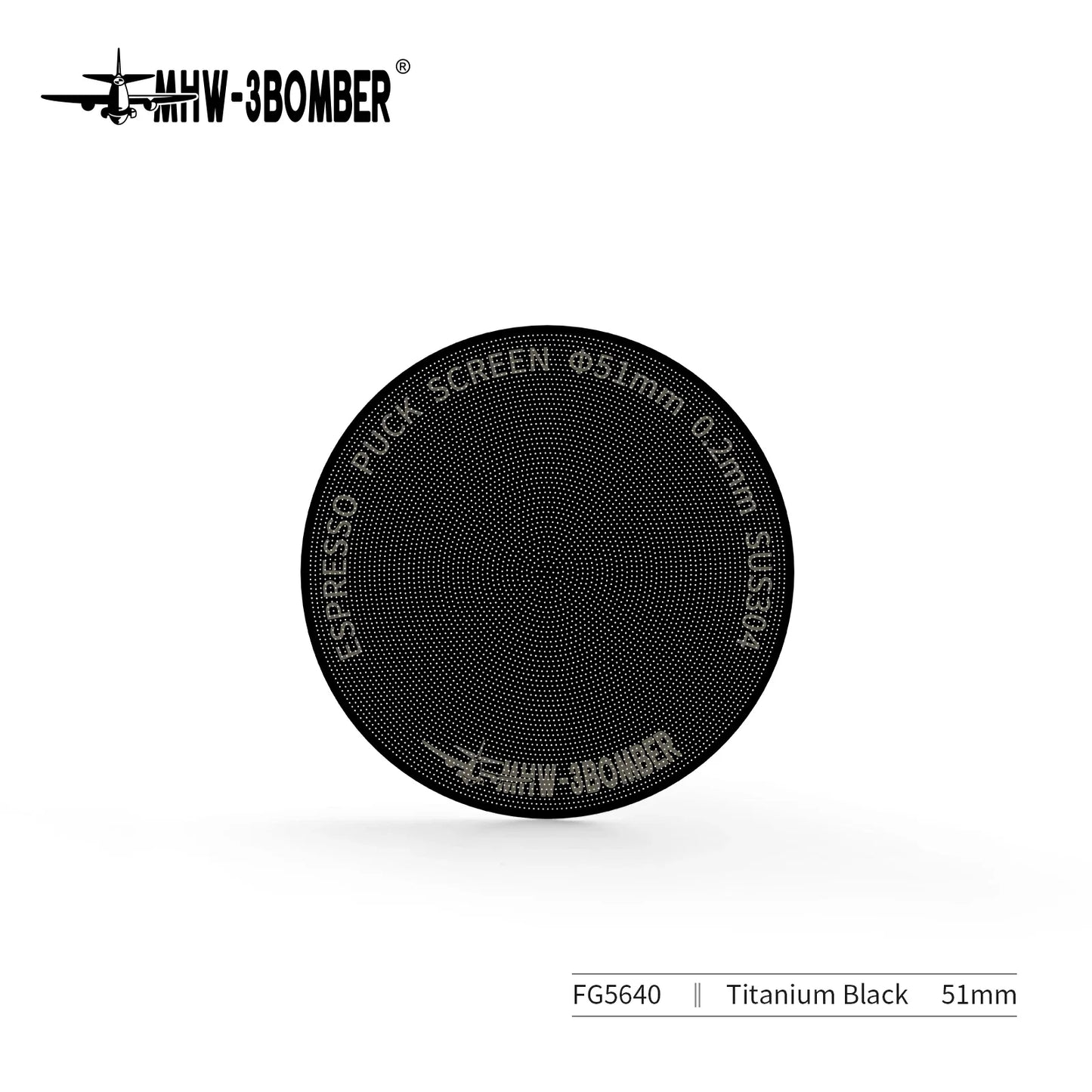 MHW-3BOMBER Espresso Puck Screen – 51/53/58.5mm Reusable Stainless Steel Coffee Filter, 0.8/0.2mm Thickness Coffee Tool