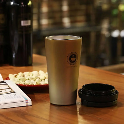 500ml Insulated Travel Coffee Cup – Double Wall Leak-Proof Thermos Mug, Vacuum Stainless Steel Tea Tumbler with Lid and Handle