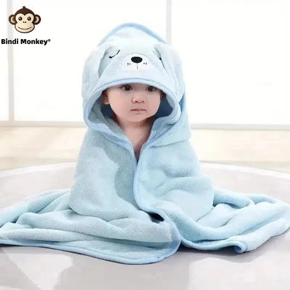 Animal Baby Bathrobe – Soft, Quick-Absorbent Hooded Coral Velvet Sleeping & Cuddle Robe for All Occasions