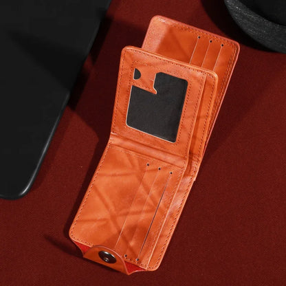 Men’s Leather Wallet with 100 Dollar Pattern — Large Capacity Card Holder Purse Bag
