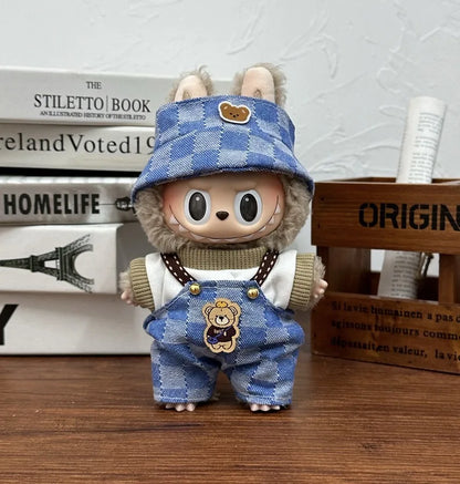 17cm Labubu V1–V2 Trendy Doll Clothes & Accessories – Idol Outfit for Kids Gift