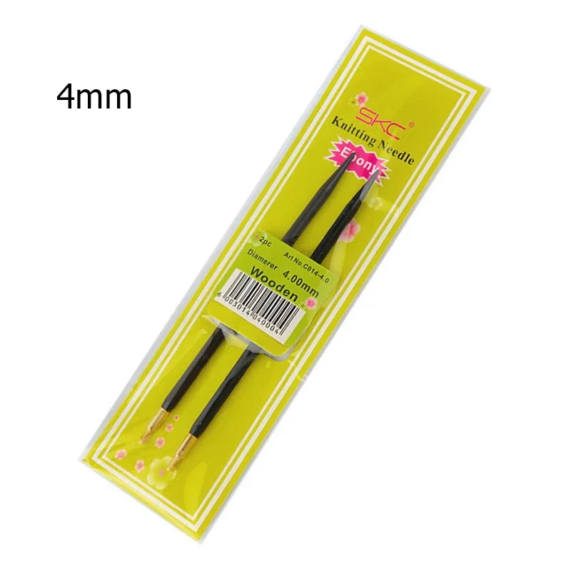 Sandalwood Handle Circular Knitting Needles — Double-Pointed Weaving Needles for DIY Sweaters, Hats & Crafts