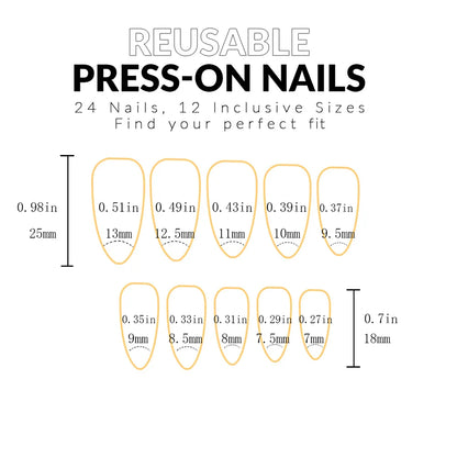 ARTAUG 24PCS Medium Stiletto Pink Press On Nails – Full Cover Fake Nails with Love Design, Handmade Nail Set