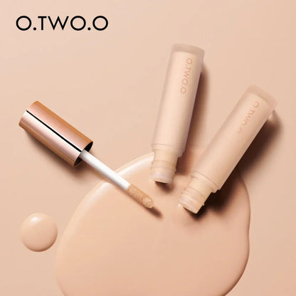 O.TWO.O Full Coverage Concealer - Waterproof Long Lasting Liquid Makeup Base for Dark Circles & Blemishes