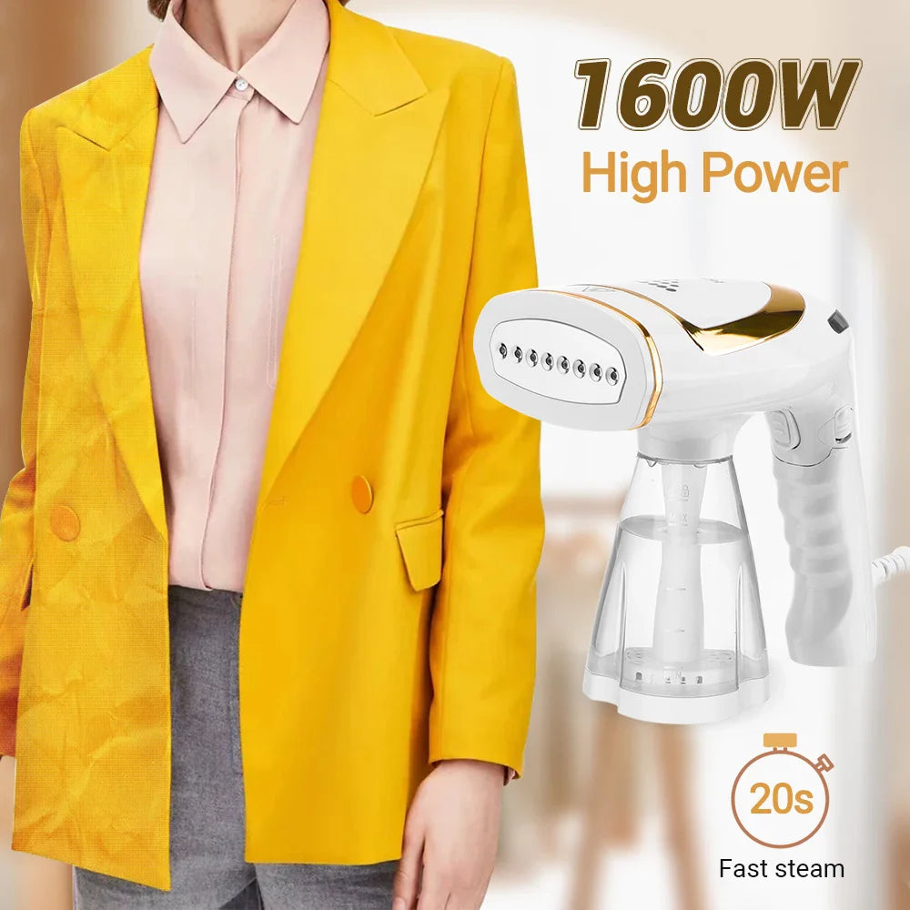 Portable Handheld Foldable Steam Iron - Travel Garment Steamer & Ironing Machine