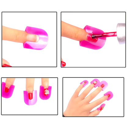 26Pcs Nail Care Beauty Model Anti-Nail Clip - Polish Spill-Proof Glue Overflow Art Tool Accessories for Women
