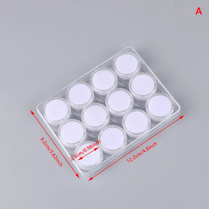 Transparent Round Gemstone Display Box – Jewelry, Gems, Loose Diamond Storage Container with Lid