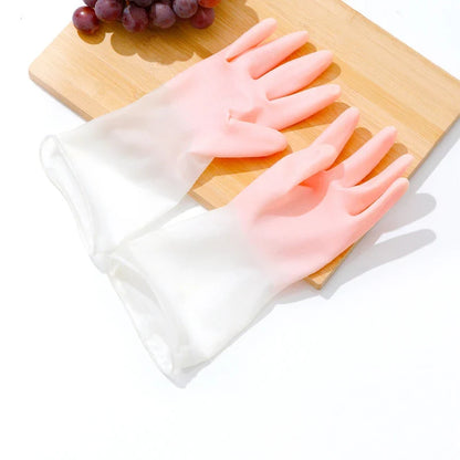 Waterproof Household Dishwashing Rubber Gloves – Thin Latex Cleaning Gloves for Washing Dishes & Clothes for Women
