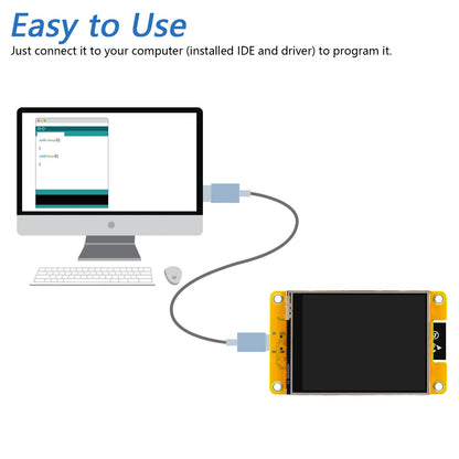 Freenove ESP32 Touch Display Board - WiFi Bluetooth Dual Core 32-Bit Development Kit with 2.4-4.0 Inch Touchscreen and LVGL Tutorials
