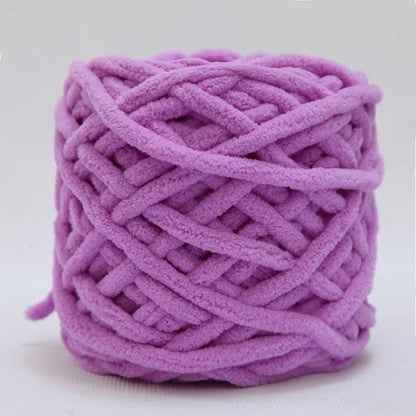 100g Chenille Knitting Yarn – Soft Thick Cotton Ice Strip Wool for DIY Hand Knitting Scarves & Crafts