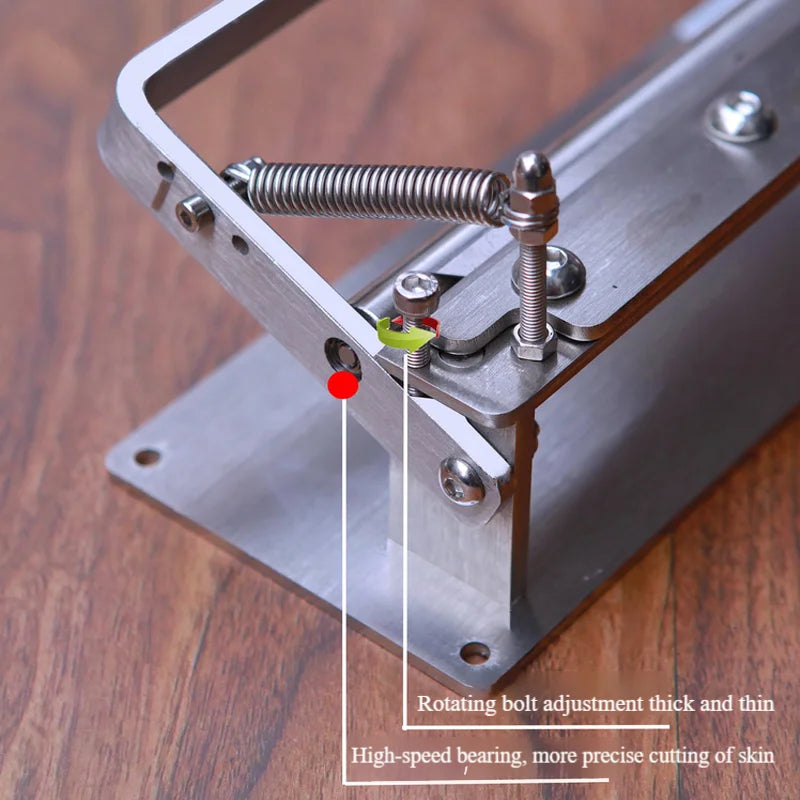 200mm Manual Leather Skiving Machine – Belt Strip Splitter & Thinning Tool for Cowhide DIY Craft