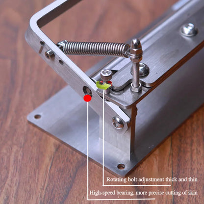 200mm Manual Leather Skiving Machine – Belt Strip Splitter & Thinning Tool for Cowhide DIY Craft