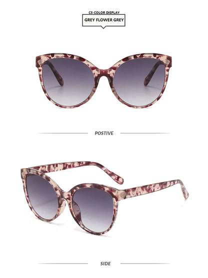 Cat Eye Sunglasses for Women - Oversized UV Protection Outdoor Driving Sunshade Glasses