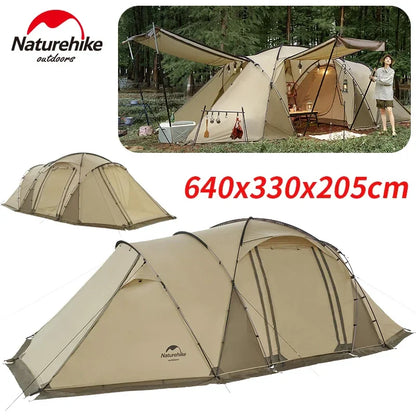 Naturehike Aries Tunnel Tent – 4-6 Person 4-Season Geodesic Outdoor Camping Tent, Double Layer, Large Travel Shelter