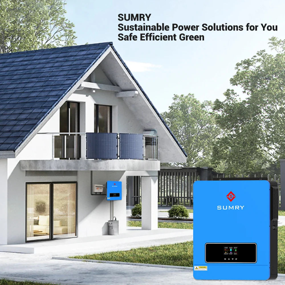 Sumry 3.6/4kW Hybrid Solar Inverter 24V – Pure Sine Wave, 110/120V, WiFi, Short Circuit Protection