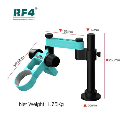 RF4 RF-FO19 Stereo Microscope – Articulating Arm, 360° Rotatable, Universal Both Arms Stand, Telescopic Lifting for Maintenance & Detection