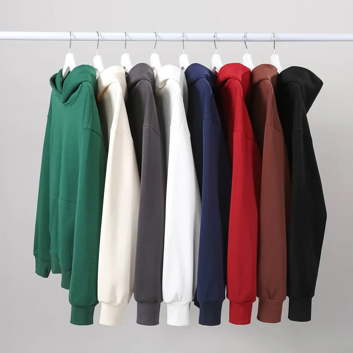 480gsm Heavyweight Cotton Fleece Hoodie – Unisex Plus Velvet Thick Pullover Sweatshirt with Hood