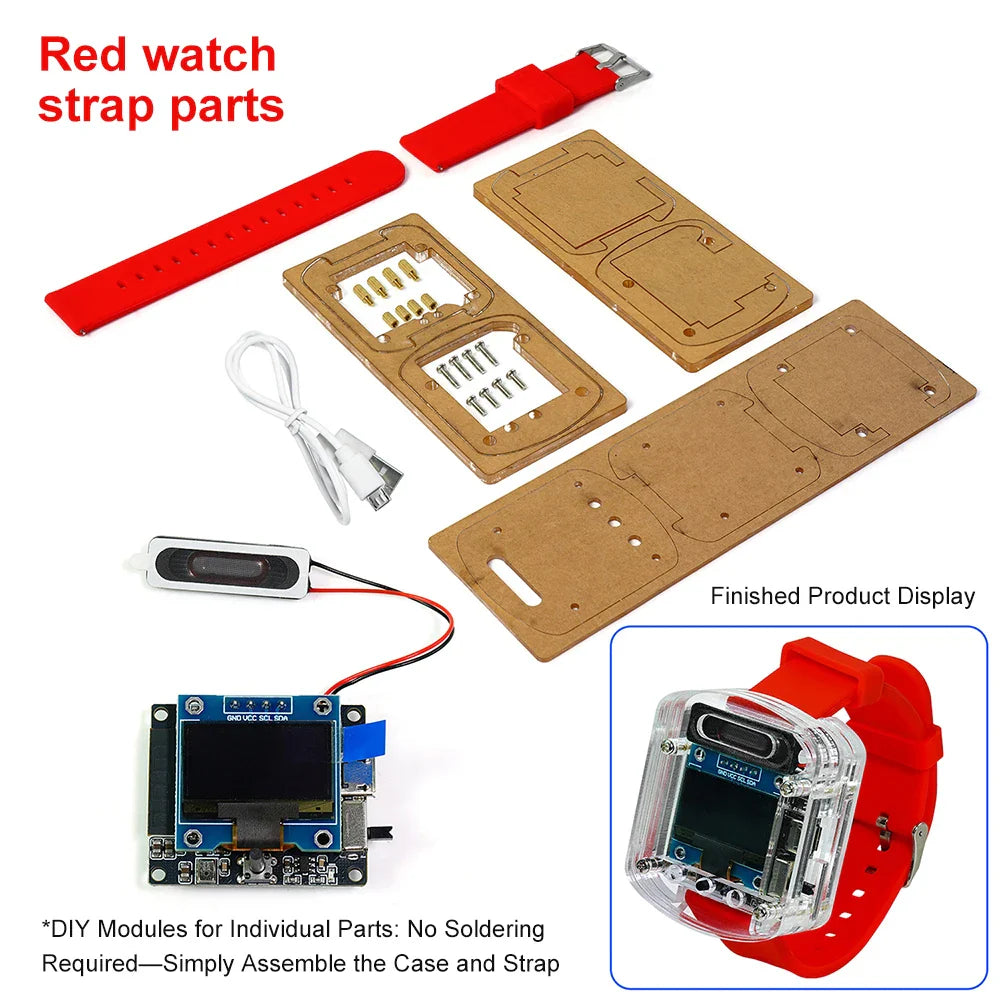 Xiaozhi AI Electronic Voice Watch Kit – ESP32-S3 N16R8 Development Board with OLED Screen for AI Robot
