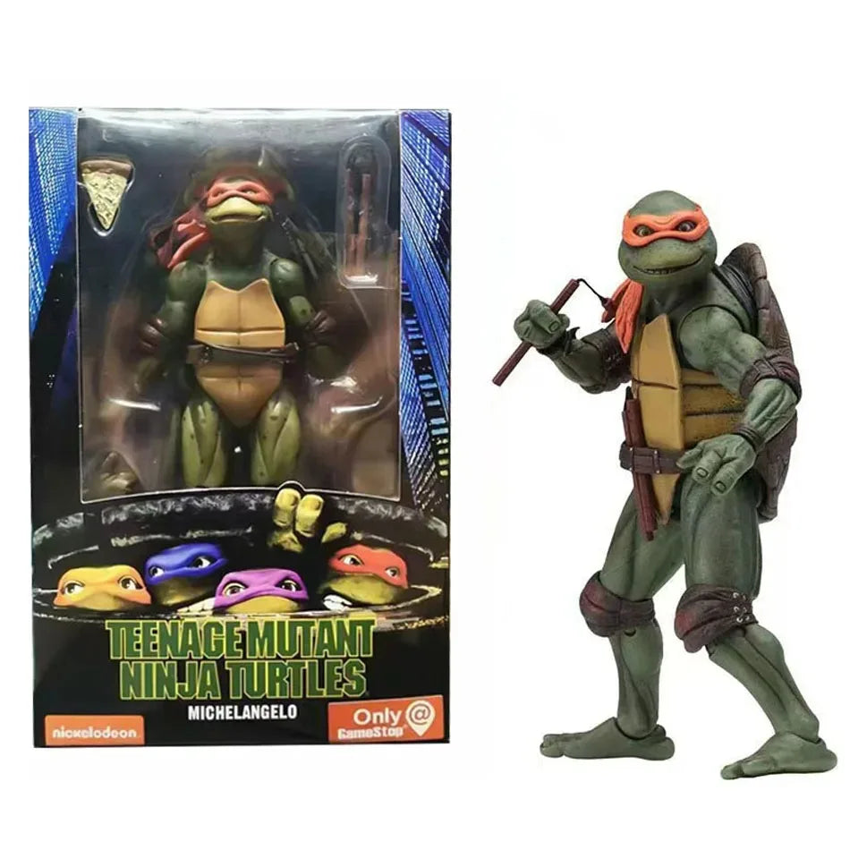 Ninja Turtle NECA 1990 Film Version Anime Figure – Limited Edition PVC Action Model Statue, Birthday Gift Ornament