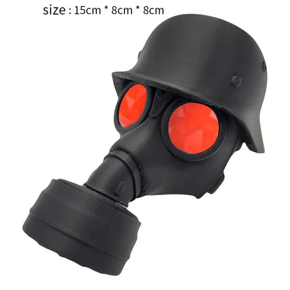 Steel Helmet Trailer Hitch Cover - Gas Mask Style Receiver Tube Protector for Rust Prevention